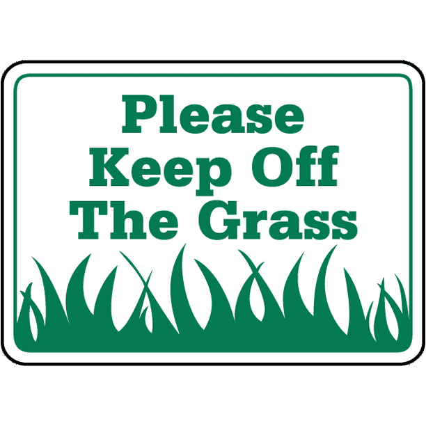 CGSignLab 16x4 Please Keep Off Grass Stripes White Heavy-Duty Outdoor Vinyl Banner 